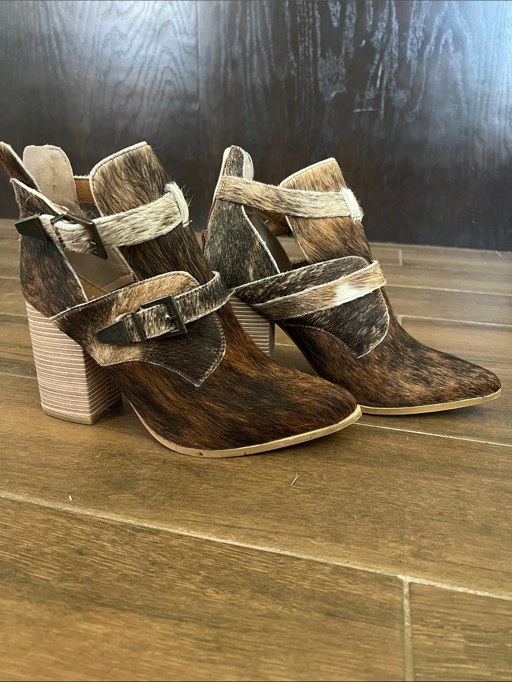 Cowhide Booties - Size 9